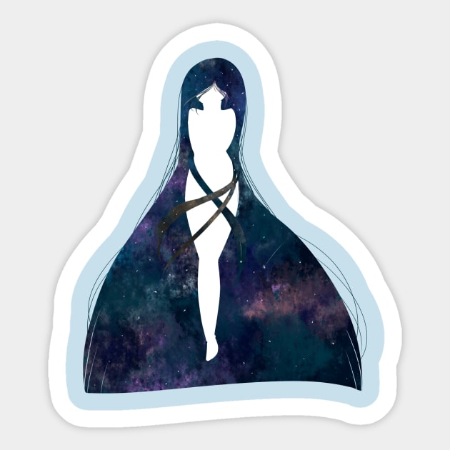 Galaxy girl Sticker by NivRyo